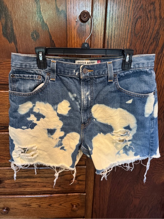 Levi's Other - Levi's Blue and White Bleached Distressed Denim Shorts